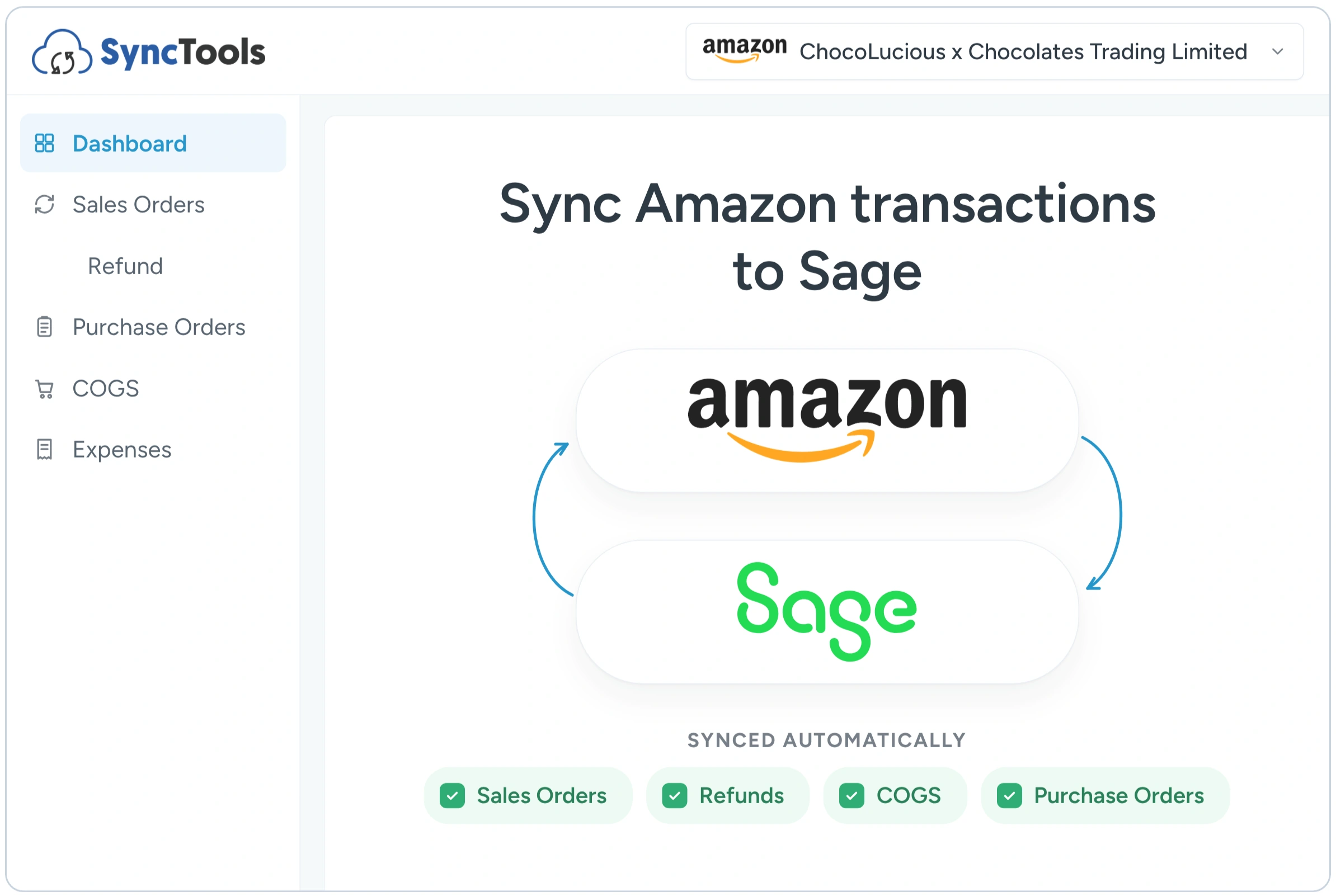 SyncTools Amazon transaction sync with Sage accounting software