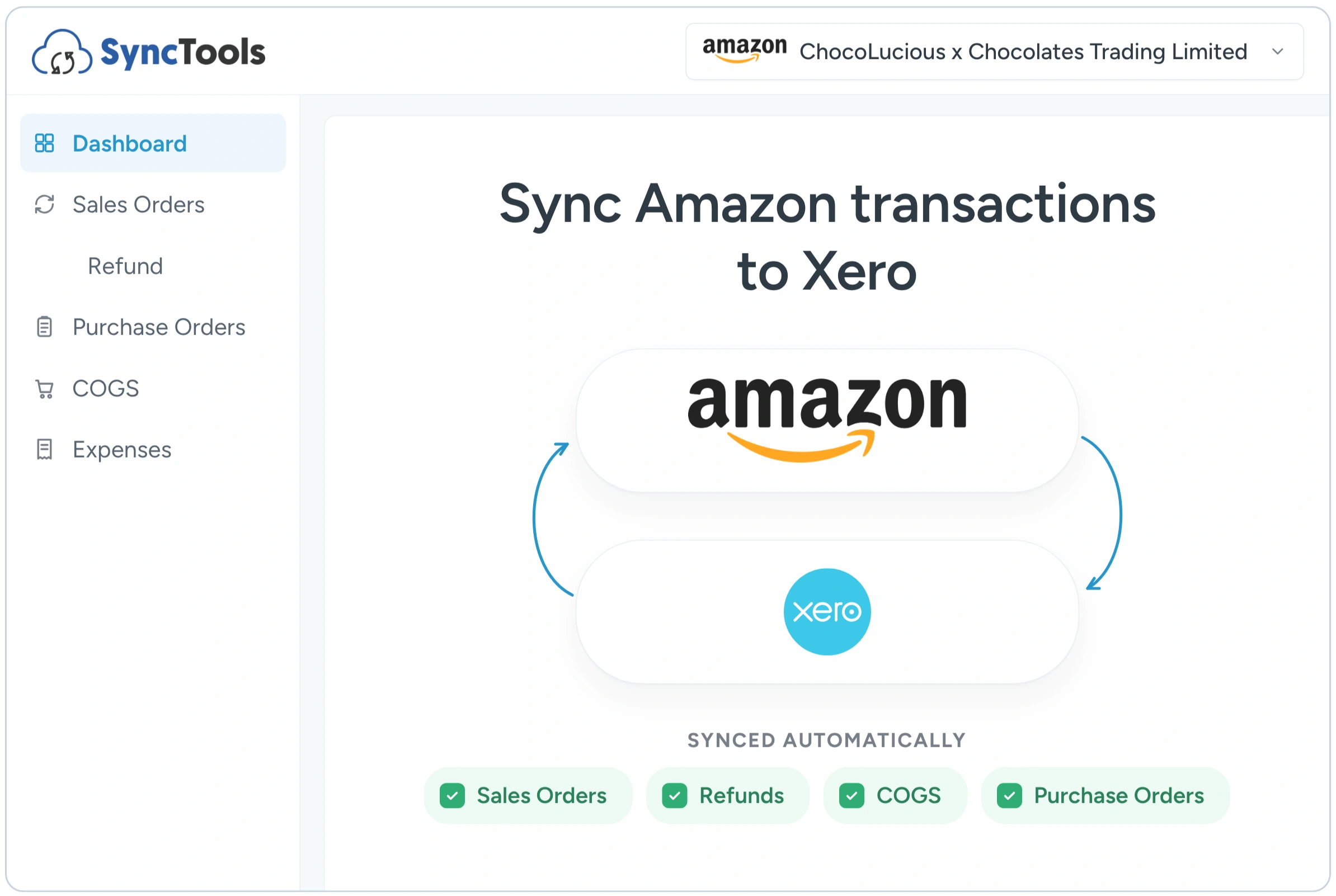Sync Amazon transactions with Xero using SyncTools for automated accounting