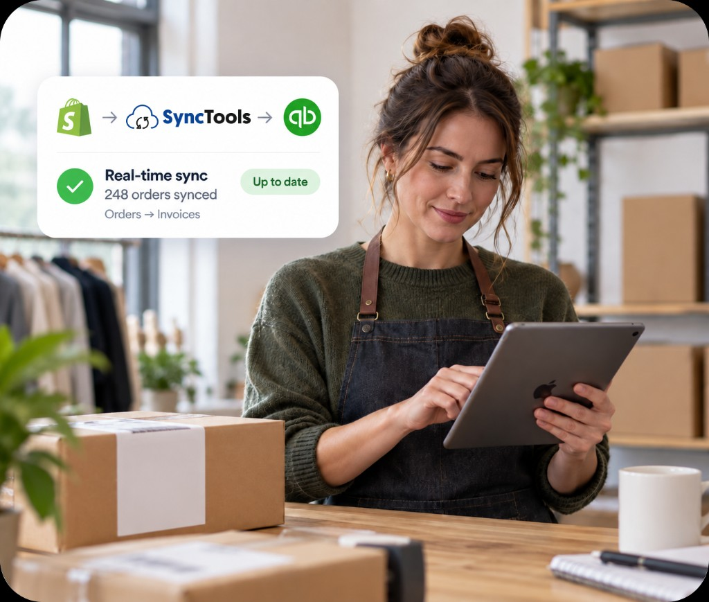 Shopify orders syncing with QuickBooks invoices in real-time